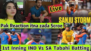 🔴PAK Reaction INDIA 283 Score INDIA ki Tabahi Batting🔥 IND Vs Sa 4th T20 1st inning 😱 [upl. by Memory]