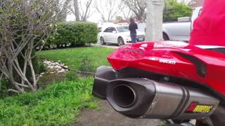 2008 Ducati 1098 Akrapovic Exhaust Sound  Part 1 [upl. by Nipha]