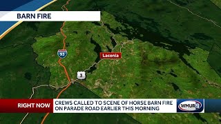 Crews called to scene of house barn fire on Parade Road [upl. by Atiniv]