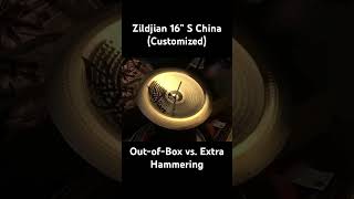 Zildjian 16” S China Customized OutofBox vs Extra Hammering drums cymbals zildjian cymbal [upl. by Nosreffej363]