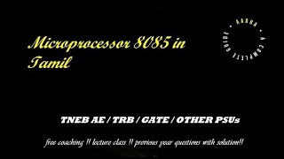 Lec 8  TNEB AE  TRB  GATE  TNPSC Timing diagram of 8085 OPCODE FETCH in Tamil [upl. by Huai595]