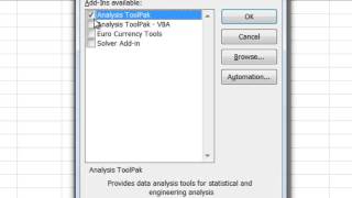 How to Install the Data Analysis ToolPak in Microsoft Excel [upl. by Sinnaiy386]