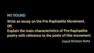 PreRaphaelite Movement  Characteristics of PreRaphaelite poetry with reference to the poets [upl. by Onitnevuj408]