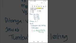 Tips cara cepat menghitung tumbukan tidak lenting sama sekali tips tipsandtricks fisika physics [upl. by Berg]