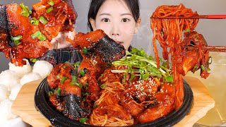 아귀다리고 고기다리던 우앙한 밀키트 신메뉴🐟✨ 아귀불고기 아귀찜 먹방 Grilled monkfish eating show mukbang korean food [upl. by Savanna]