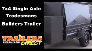 Tradesman Single Axle 7x4 Builders Trailer Ph 1300 866 869 [upl. by Alehc]