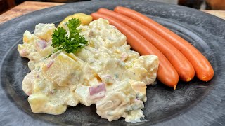 Kartoffelsalat mit Würstchen wie von Oma  Westmünsterland BBQ [upl. by Nnaeirelav]