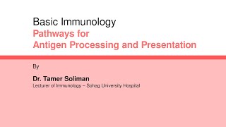 Dr Tamer Soliman  Basic Immunology  Pathways for Antigen Processing and Presentation [upl. by Lowson880]