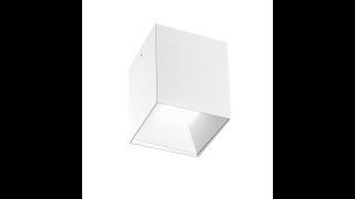 Faro cubo bianco led da soffitto squadrato in metallo per interni [upl. by Maisey]