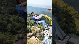 Bhugam youtube shorts video song bungee bungeejump bungeejumping nature travel hills [upl. by Clarette]