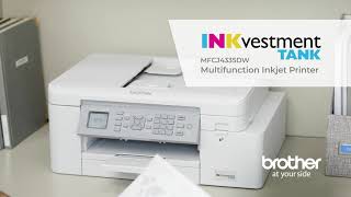 Brother MFCJ4335DW  INKvestment TANK Multifunction Inkjet Printer [upl. by Tarrel]