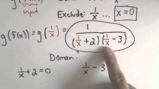 Domain of a Composition of Functions Example 1 [upl. by Newton]