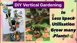 The vertical gardening 🪴vertical gardening for small areasbalcony decoration ideas 💡 [upl. by Seidel]