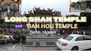 LONG SHAN TEMPLE  TIANHOU TEMPLE TAIPEI 4K walkingtour [upl. by Yrtnej]