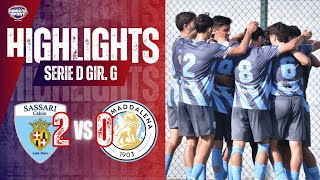 Calcio Serie D Gir G  Sassari Calcio Latte DolceIlvamaddalena 1903 20 Highlights [upl. by Zeitler]