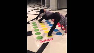 Grandsons learning the game of Twister [upl. by Lartnom]