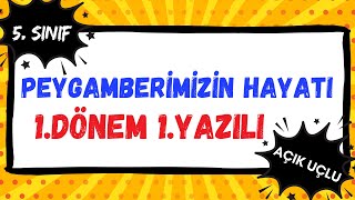 5 Sınıf Peygamberimizin Hayatı 1 Dönem 1 Yazılı  Açık Uçlu Sorular 20232024 Örnek 2 [upl. by Twelve51]