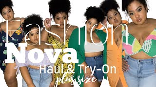 FASHION NOVA SummerVacay Haul  Plus Size  flattering jeans tops rompers amp shorts  tryon [upl. by Emmerich739]