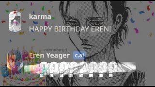 Saying Happy Birthday to cai eren [upl. by Atnomed281]