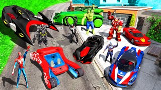 Collecting SUPERHERO CARS in GTA 5 [upl. by Hurwitz702]