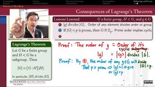 3017F Some Consequences of Lagranges Theorem [upl. by Ylenats556]