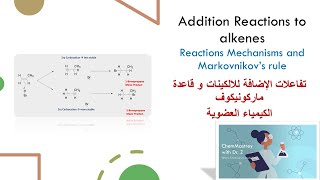 تفاعلات الإضافة للالكينات و قاعدة ماركونيكوف Addition Reactions to alkenes [upl. by Azeria]