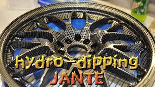 Printing Water Transfer  Hydrographics  Hydro Dipping  Jante voiture [upl. by Esinad168]