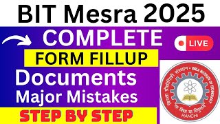 BIT Mesra 2025 Application Form  BIT Mesra Registration 2025 How To Fill BIT Mesra 2025 Form [upl. by Nahtnhoj743]