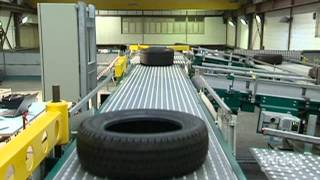 Intralox HighSpeed Sortation Conveyor for Tires [upl. by Biel]