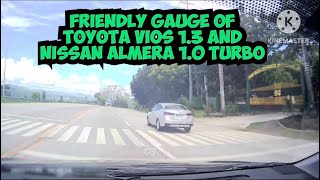 FRIENDLY GAUGE OF ALMERA 10 TURBO AND VIOS 13 GRABE ANG HABULAN [upl. by Kohsa]