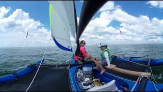 360° Going Fast on Windrider 17 Sailboat [upl. by Anear]