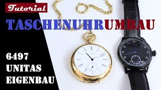 Taschenuhr Umbau  Uhr selber bauen  Tutorial  Eta Untias 6497  6498  DIYUhrenbauer [upl. by Rofotsirk]