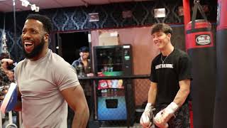 BOXING TRAINING WITH TAYLER HOLDER TRAINING INFLUENCERS EP 2 [upl. by Binnie133]