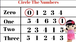 Circle The Correct Numerals Number Of Each WordEducational Video For toddlersLearning Video12345 [upl. by Canica]