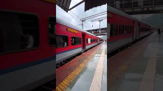 Aggressive Honking Of WAP7 at Neral Railway station  WAP7 Pulling passenger coachestrainswap7icf [upl. by Eselahc]