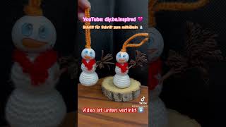 Schneemann Anhänger häkeln ⛄️ Schritt für Schritt 🩷 häkeln sorgenwürmchen decoration anleitung [upl. by Nerrat741]