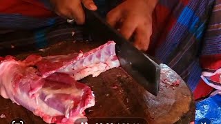 видео вкусной нарезки козлятины delizioso video sul taglio della carne di capra mutton cutting [upl. by Gimble]