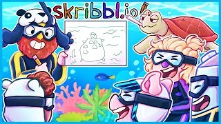 Scuba Diving in the GREAT BURIAL REEFER Skribblio Funny Moments [upl. by Sonahpets]