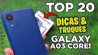 GALAXY A03 CORE TOP 20 MELHORES DICAS e TRUQUES que VOCÊ PRECISA SABER [upl. by Ocisnarf]