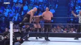 WWE Smackdown 4 22 11 Kane and Big Show Vs Heath Slater and Justin Gabriel For The Tag Team Titles [upl. by Erot]