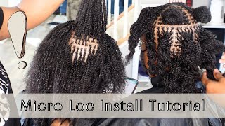 How To  Micro Loc Extensions Human Hair  Microlocs Installation Tutorial [upl. by Rehpotsirahc]