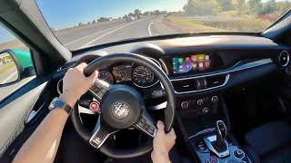 2022 Alfa Romeo Stelvio Quadrifoglio  POV Driving Impressions [upl. by Dyal51]