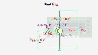 BJT Circuit Analysis Part 5  How To find VCB in Transistor [upl. by Anabelle]