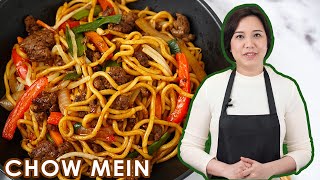 Easy Beef Chow Mein Recipe in 15 mins [upl. by Awuhsoj]