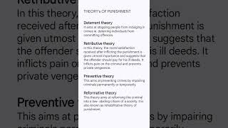 THEORYs OF PUNISHMENT  Penology and Victimology  Types of Punishment in Related Video shorts [upl. by Allare]