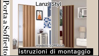 Porta a Soffietto in PVC mod Lorella  istruzioni di montaggio [upl. by Enelyw892]