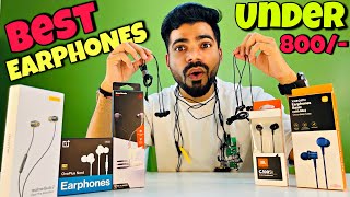 BEST Wired Earphones UNDER 800 bestearphones earphone wiredearphone realme oneplus boat jbl [upl. by Okikuy]