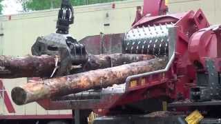 550 HP Wood Shredder at work [upl. by Ycul]