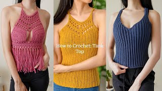 How to Crochet a Crop Top  Easy Crochet Top Tutorial [upl. by Odracer388]