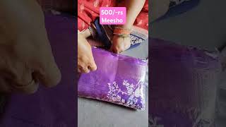 trending saree music meshoo meeshohaul onlineshopping [upl. by Kurtzig98]